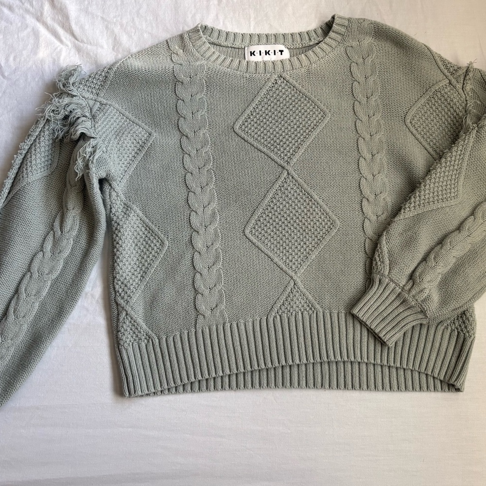 KIKIT Women's Sage Cable Knit Sweater